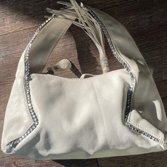 Barbara Milano Leather Diamond Detailed Mini Shoulder Handbag - Picture 3 of 8